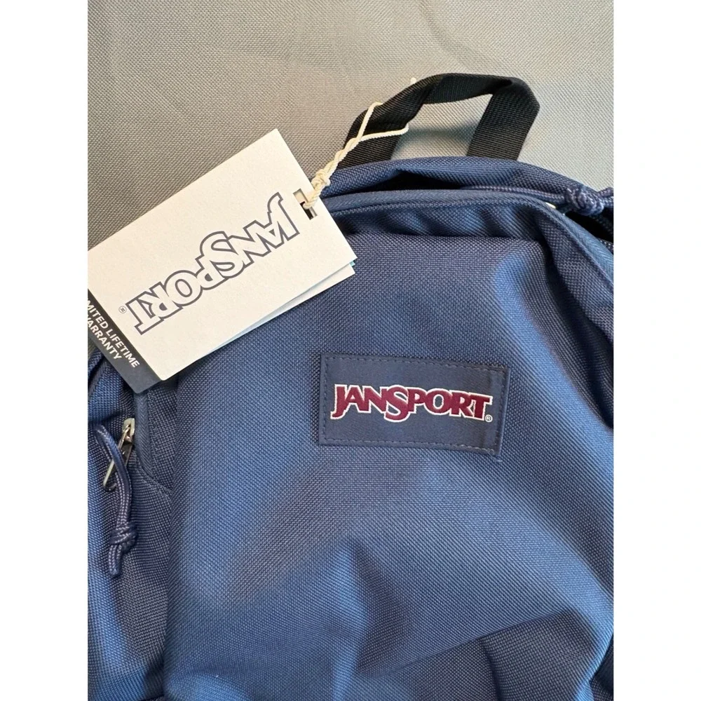 JanSport Right Pack Sleek Backpack Navy Blue Suede Bottom JS0A897X003 NWT 19L